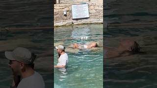 ☀️Magic Of The Cleopatra Pool Pamukkale Turkey -Sunny Day🏖️ #pamukkale #cleopatra #swimming