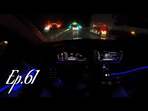 GoPro | Rain and ambient lights... | Mercedes-Benz E220d W213 | POV Driving - Ep.61
