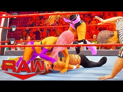 WWE 2K22 RAW LANA VS EVA MARIE VS DOUDROP MITB QUALIFYING MATCH