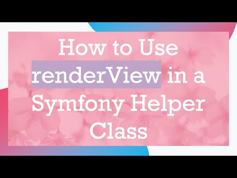 How to Use renderView in a Symfony Helper Class