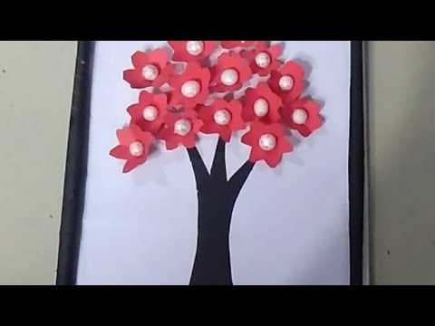 Paper flower wall hanging || Easy wall Decor ideas || Paper craft easy || Memories of Tejasri