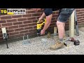 How to install timber pergola post with bolt down post supports on concrete slab