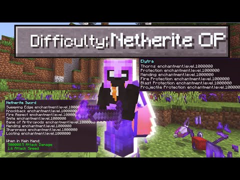 Tamatin Minecraft Dengan NETHERITE ENCHANT SUPER OP!! ( damage sejuta )