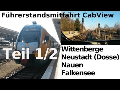 Führerstandsmitfahrt / CabView: RE2 - Wittenberge - Neustadt (Dosse) - Nauen - Falkensee Teil 1/2