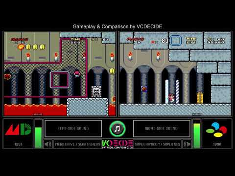 Super Mario World (Sega Genesis vs SNES) Side by Side Comparison (Bootleg vs Original) | VCDECIDE