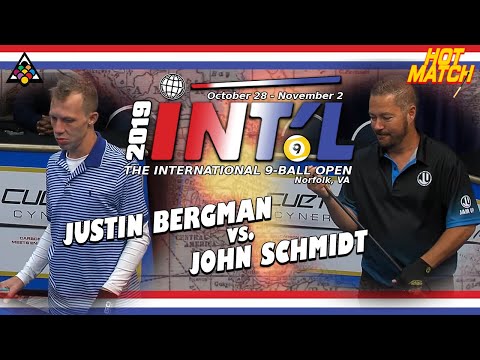 9-BALL: Justin BERGMAN vs John SCHMIDT - 2019 INTERNATIONAL 9-BALL OPEN