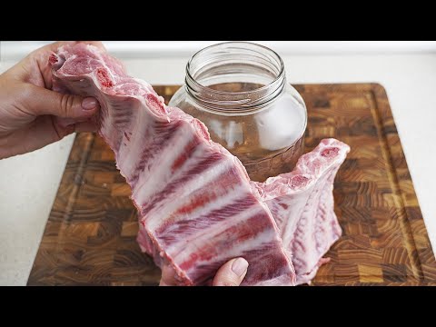 Surprised my husband with a pork rib recipe! All you need is jar and oven # 218