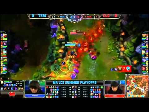 TSM Wildturtle Twitch VS CLG Doublelift Ashe Game 1 Highlights   NA LCS Summer Playoff 2013 MUST SEE