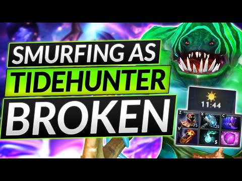SMURFING AS TIDEHUNTER - This OFFLANE Hero IS BROKEN up to 9K MMR - Dota 2 Guide