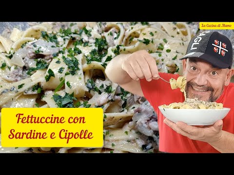 Fettuccine with Sardines and Onion