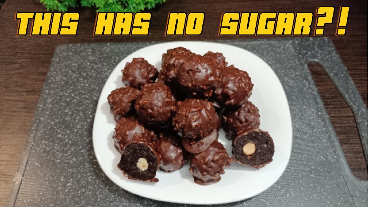 Dark Chocolate Candies with a Secret Filling | No Sugar Added by Sweet Buzz Treats — recipe photo