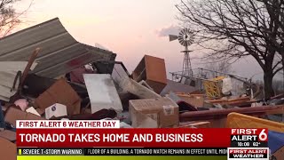 Tornado destroys home, business north of Bennington
