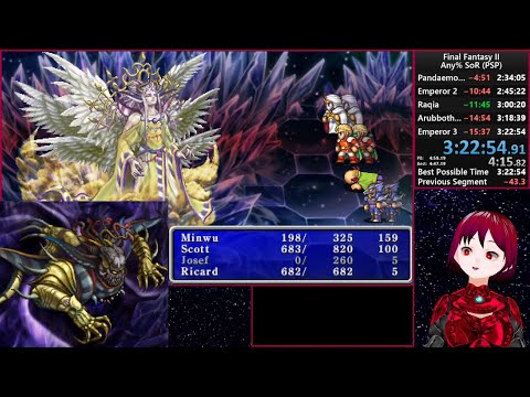 Final Fantasy II PSP any% Soul of Rebirth speedrun - 3:22:54 (WR)