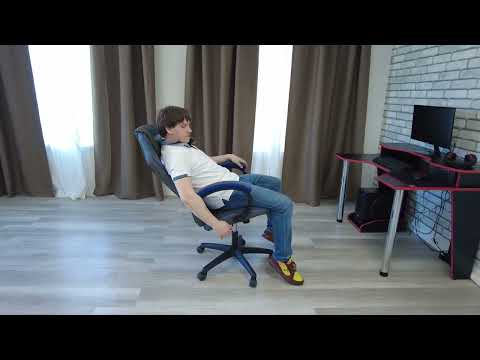 Миниатюра изображения товара Кресло геймерское Tetchair Racer Gt кожзам/ткань (металлик/синий)