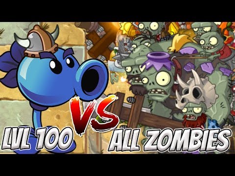 Plants vs Zombies 2 Epic Hack - Repeater Level 100 vs All Freakin Zombies