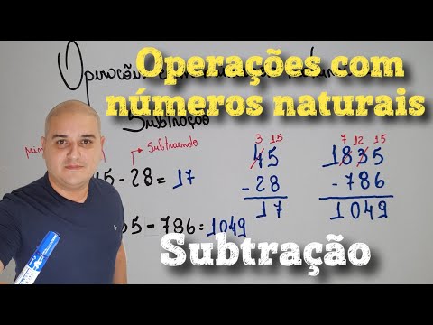 Operações com números naturais - Subtração