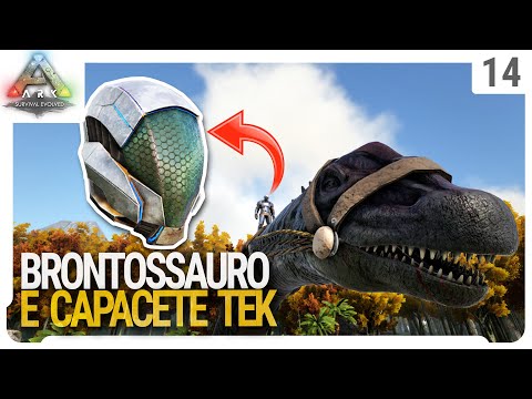 Capacete TEK e Brontossauro, projeto base móvel - Ark Survival Evolved