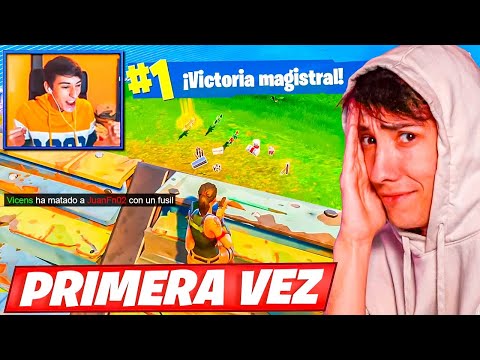 REACCIONANDO a *MI PRIMERA VICTORIA* en FORTNITE *era muy malo*