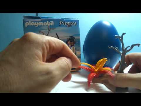 PLAYMOBIL. Unboxing Ref. 4945. Pirata con tesoro. Huevo de Pascua. Novedad Febrero 2.016