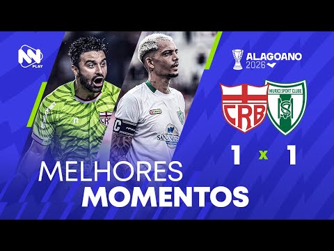 Watch the first half of the game between CRB X MURICI - Alagoas Championship 2026 - 01/15/2026