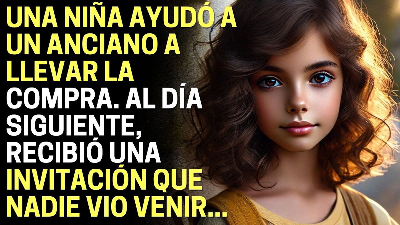 Una niña ayudó a un anciano a llevar la compra. Al día siguiente, recibió una invitación que nadie..