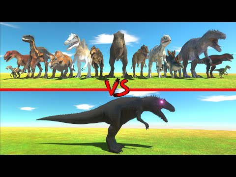 Giganotosaurus Shadow in Battle with All Dinosaurs - Animal Revolt Battle Simulator