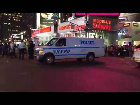 2 NYPD COUNTER TERRORISM BUREAU UNITS PATROLLING ON 34TH ST. DURING POPE FRANCIS VISIT IN MANHATTAN.