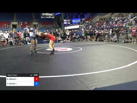 132 Lbs Semifinal - Alicen Dillard, Texas Vs Janida Garcia, California 0710