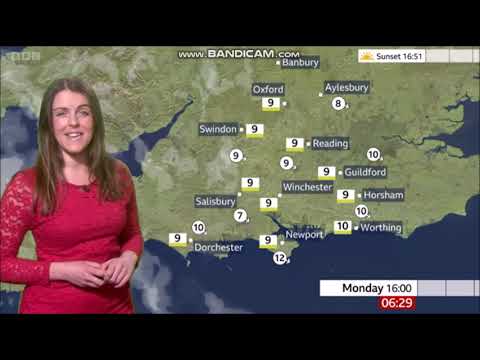 (HD) Alex Osbourne BBC ONE South Today weather January 30th 2023 - 60 fps