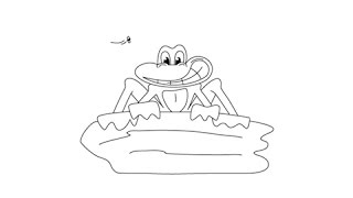 How to draw a Frog - Easy step-by-step drawing lessons for kids