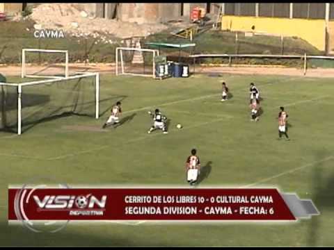 CERRITO DE LOS LIBRES 10 - 0 CULTURAL CAYMA SEGUNDA  CAYMA - Visión Deportiva 2013 TV Canal 39