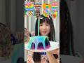 Random Rainbow Food MUKBANG🌈🩵🌸☂️🍏#asmr #mukbang #shorts #trending #viral #funny