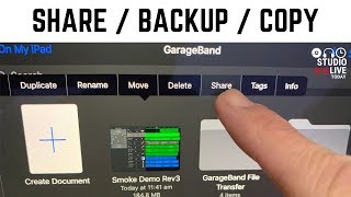 How to share, copy and backup GarageBand iOS projects (iPhone/iPad)