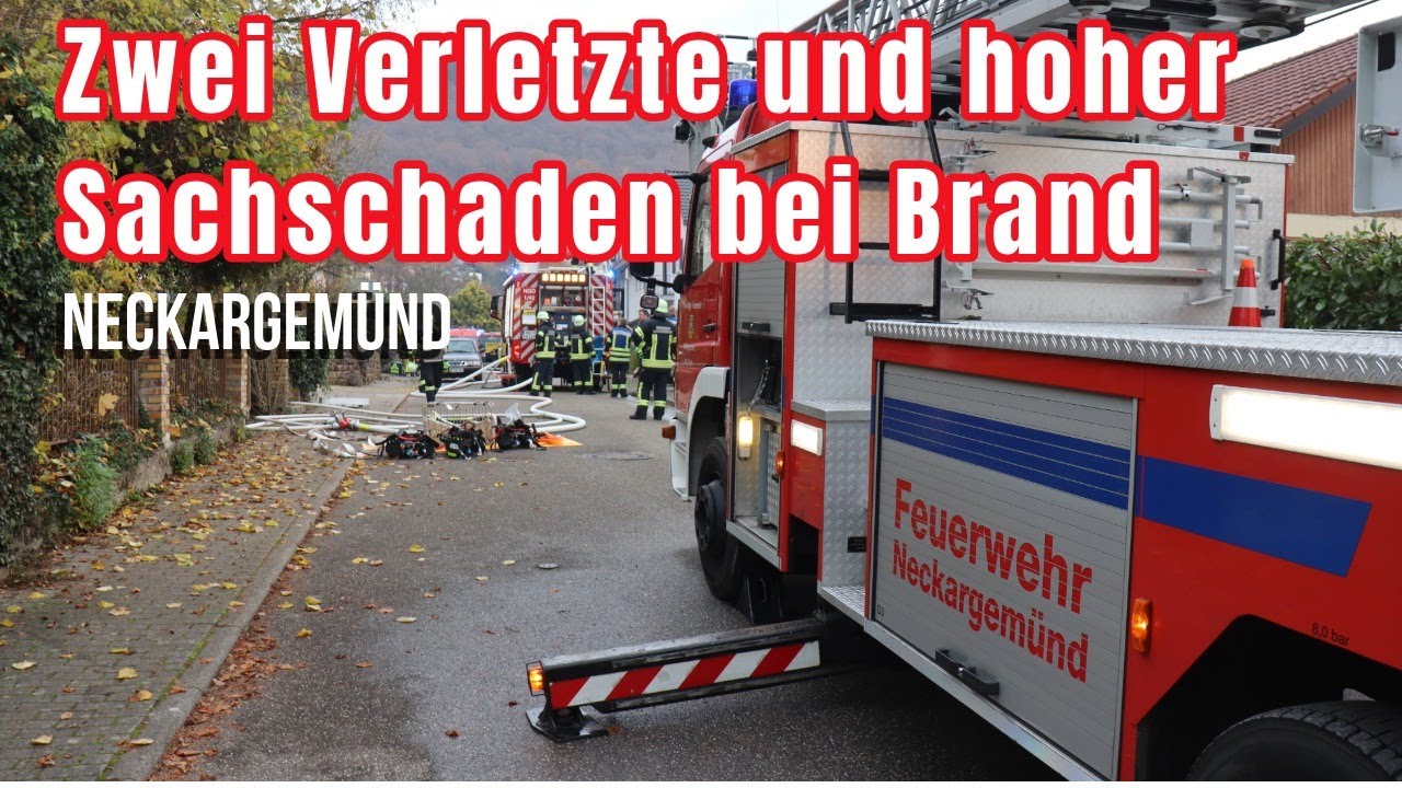 Brand in Wohnhaus in Neckargemünd – Zwei Verletzte, Haus unbewohnbar