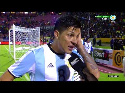 Enzo Pérez rompió en llanto al clasificar tras clasificar al Mundial