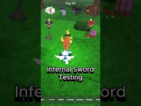 Infernal Sword Vs All Enemies 🌋 99 nights in the forest #99nightsintheforest #99nights #roblox