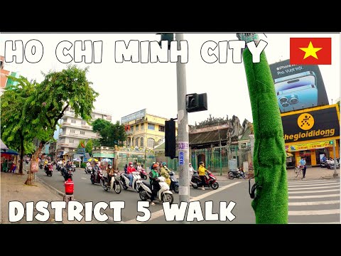 Explore o 5º distrito da cidade de Ho Chi Minh 🇻🇳 Passeio a pé vibrante pelo Vietnã 🚶‍♂️