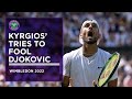 Kyrgios Tries to Fool Djokovic with Fake Underarm | Wimbledon 2022
