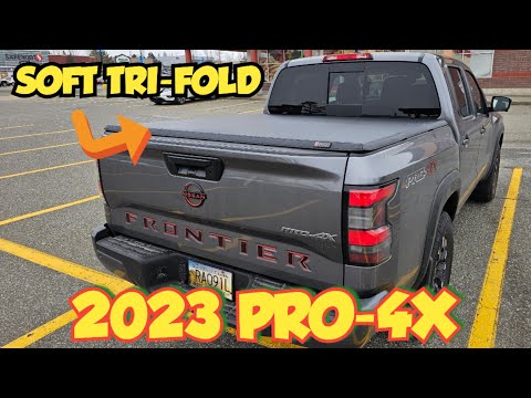 2023 Nissan Frontier Pro-4x Tonneau Cover Install & Review *Bison Soft Tri-Fold*