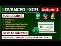 ZERO To HERO In Excel Full Step By Step Course With AI