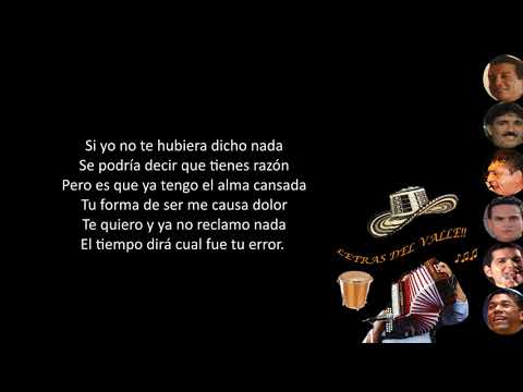 Con el alma cansada - Los Hermanos Zuletas (Letra)
