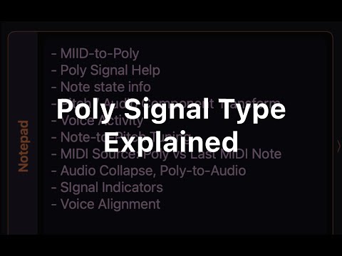 Explore Mela's Poly Signal using MIDI-to-Poly, Poly-to-Audio, Voice Activity and MIDI Source Modules