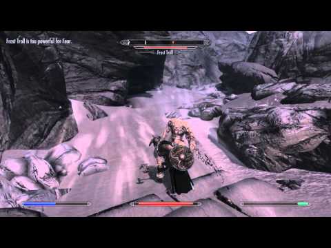 Uzik's Modded to HELL Skyrim - Ice Troll Fight