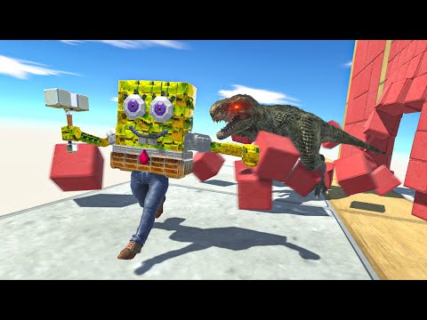 Catch Me If You Can | UNITS ESCAPE THE T-Rex ARBS Animal Revolt Battle Simulator