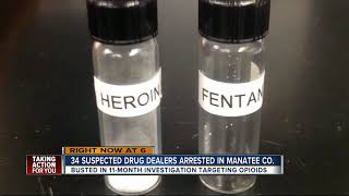 Dozens arrested in drug bust as Manatee County cracks down on fentanyl