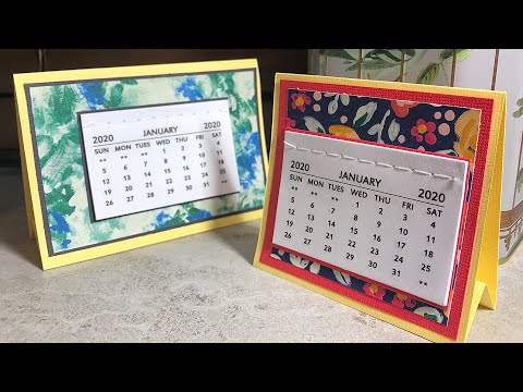 2020 mini desk calendar papercraft