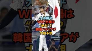 大谷翔平、WBC出場は“絶対”!? 韓国メディアが大胆予想#大谷翔平 #WBC #出場確実 #ドジャース #野球 #MVP #スポーツニュース