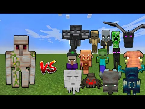 BABY IRON GOLEM vs EVERY MINECRAFT BABY MOBS😱 | MINECRAFT MOBS FIGHT #minecraft