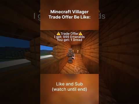 MelonMC - POV: Minecraft Villager Trade Offer.. (watch until end) #minecraft #minecraft_pe #minecraftshorts