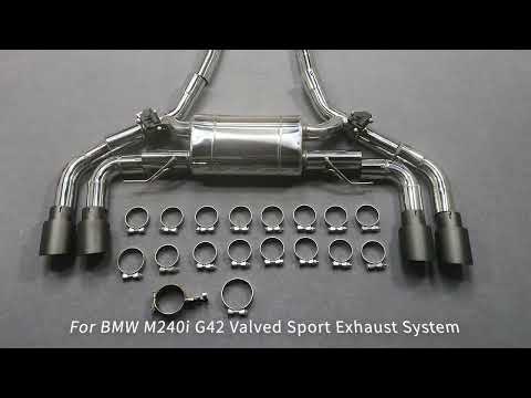 For BMW M240i G42 Valved Sport Exhaust System